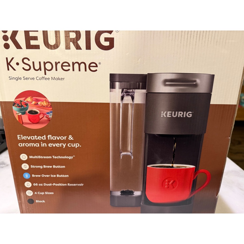 Keurig K-Supreme Coffee Maker Unisex OS Black MultiStream 66oz Reservoir NIB
